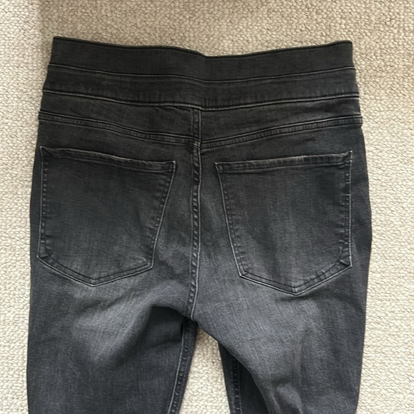 Super high waisted Express double button slim jeans in faded black size 10 LONG - Picture 4 of 4